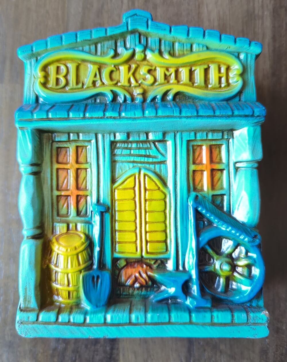 Vintage Ceramic Bank Old West Saloon Door Black Smith Shop ~ Made in Japan Nanco